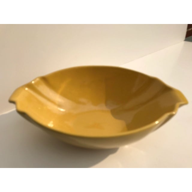 Yellow Vintage Frankoma Sunflower Yellow Flower Bowl For Sale - Image 8 of 12