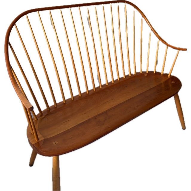 A graceful and versatile Thos Moser cherry bench from 1980. At various times, the bench graced the guest bedroom,...