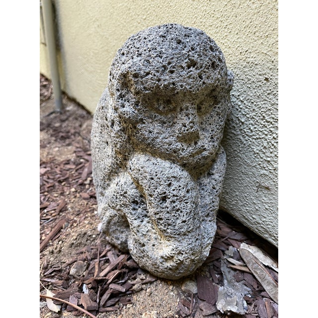Vintage Lava Rock Carving 10.5" Tall and Weighs 20 Lb. Chairish