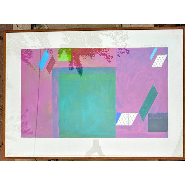 Original Signed Arlene Slavin "Jackman 1975" Large Framed Screenprint With Acrylic For Sale - Image 9 of 12