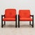 Pierrot Armchairs in Lacquered Wood and Red Fabric from Schirolli, 1980s, Set of 2 For Sale - Image 6 of 12