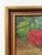 Wood Mid 20th Century Oil Painting Still Life Bowl of Cherries, Gold Frame Art, Green Accents For Sale - Image 7 of 8