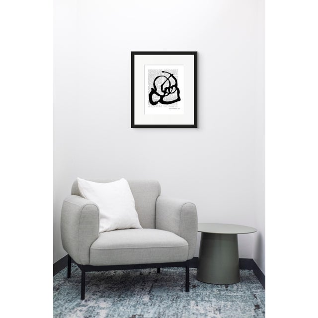 Wood Black & White Abstractions Series' (2) - Framed Gallery Wall Art Prints Installation by Diane Grant - Set of 15 For Sale - Image 7 of 18