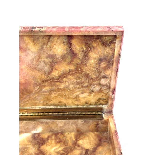 Leopoldo Menegatti Firenze Rhodochrosite Box with Label For Sale - Image 10 of 12