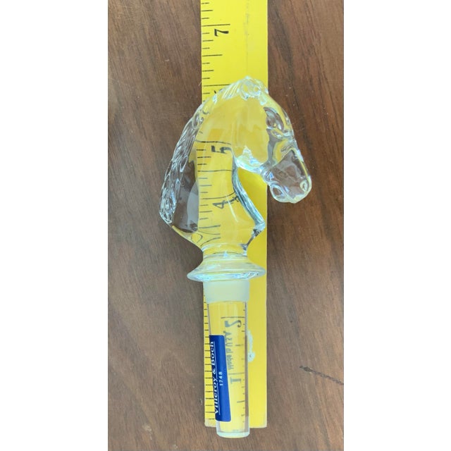 1990s Vintage Villeroy & Boch Crystal Horse Head Bottle Stopper in Original Box For Sale - Image 5 of 10