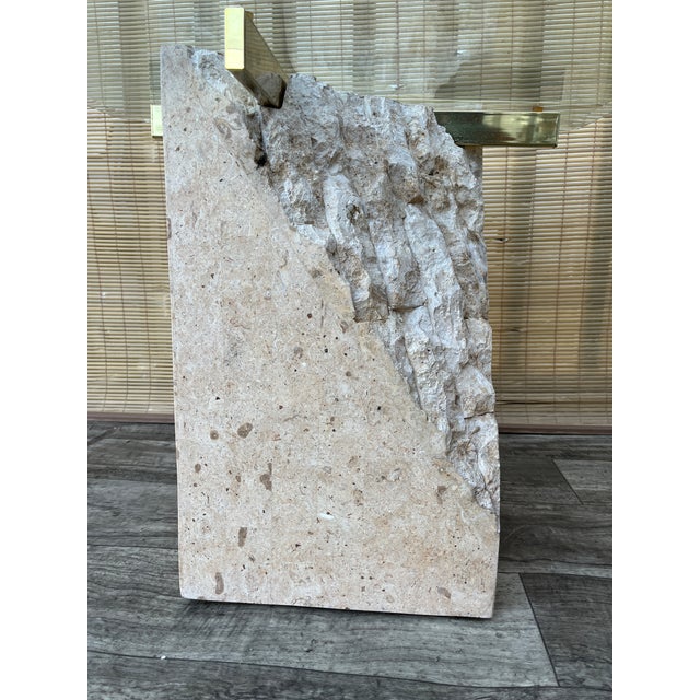 A Pair of Post Modern Tessellated Mactan Stone Side Tables. Circa 1980s For Sale - Image 10 of 17