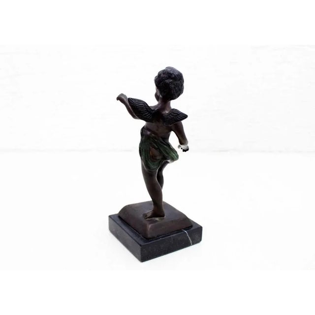 Art Nouveau Bronze Statuette by Eduardo Rossi, 1950 For Sale - Image 12 of 13