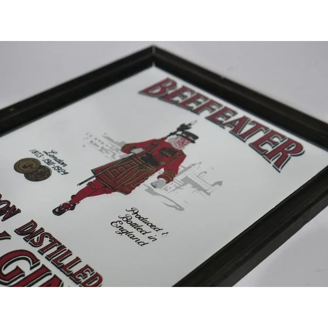 1960s Vintage Beefeater Gin Advertising Mirror, 1960s For Sale - Image 5 of 6