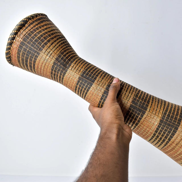 Early 20th Century Tutsi Wedding Basket Vase Rwanda 31 inch For Sale - Image 11 of 13