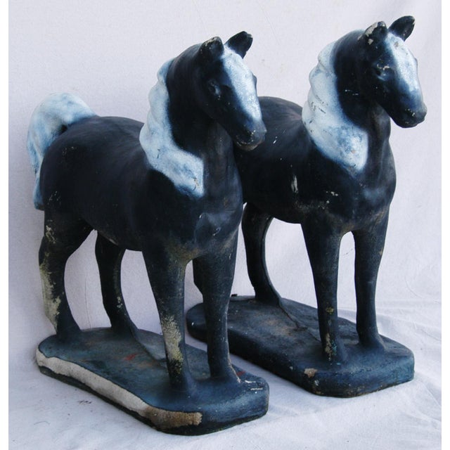 1950s Concrete Horse Garden Statues A Pair Chairish
