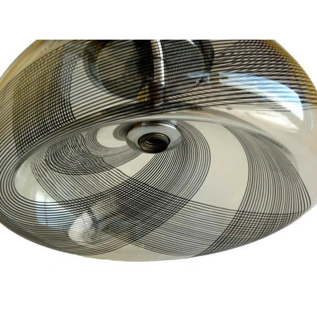 Metal Vintage Italian Murano Glass Pendant Lamps from La Murrina, Set of 2 For Sale - Image 7 of 9