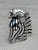 1980s Fitz and Floyd Silver and Black Ceramic Zebra Vase For Sale - Image 5 of 10