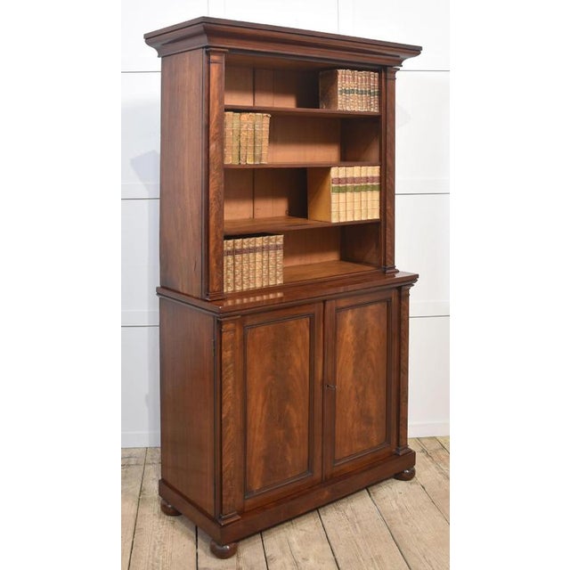 Wood Mahogany Open Bookcase, 19th Century For Sale - Image 7 of 16
