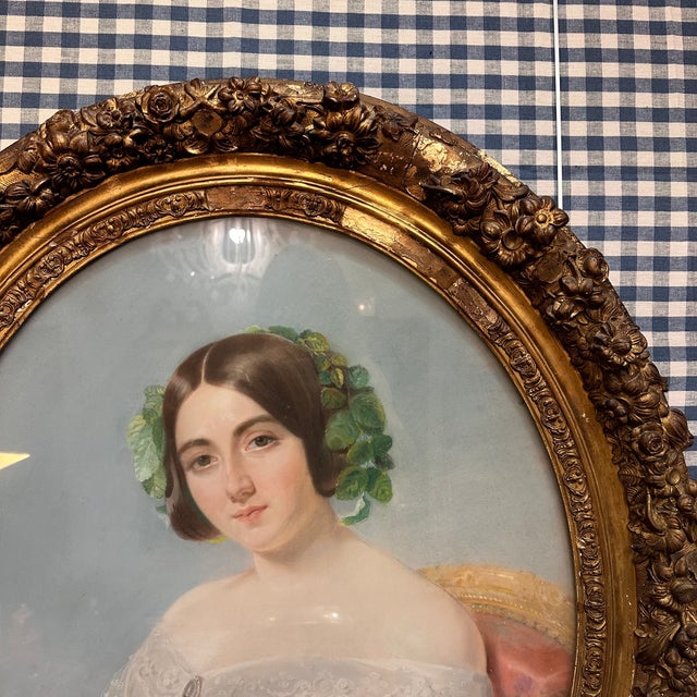 Edmond Jewrin, Portrait of a Young Nobleman, 1843, Pastel on Paper For Sale - Image 15 of 18