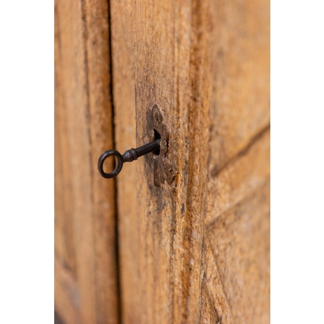 17th Century Italian Distressed Paint Wooden Buffet with Carved Diamond Motifs For Sale - Image 12 of 12