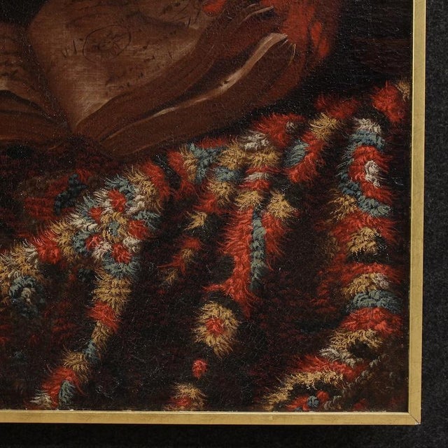 Italian Artist, Philosopher in His Study, 1670, Oil on Canvas For Sale - Image 13 of 16