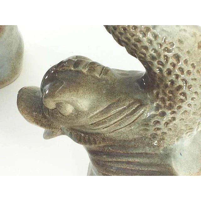 Brown Ceramic Fish Sculptures, 1970s, Set of 2 For Sale - Image 8 of 10