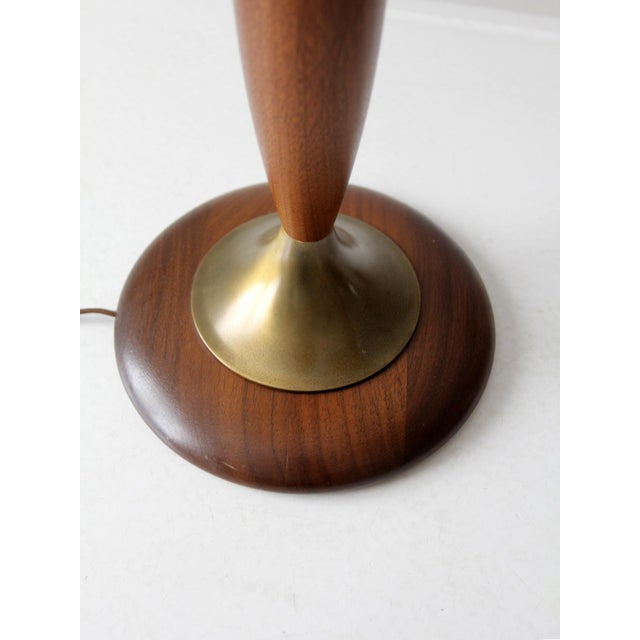 Mid Century Teak Table Lamps Pair For Sale - Image 12 of 12