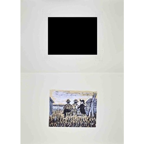 Mixed media on paper realized in 1934. Watercolor, tempera and white lead on paper. Not signed. Published on "Il...