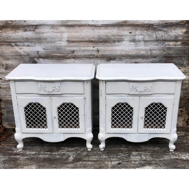 1970s White Furniture Co. French Provincial Nightstand a Pair Chairish