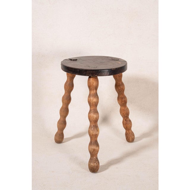 Antique Two-Toned Bobbin Joint Stool For Sale - Image 4 of 5