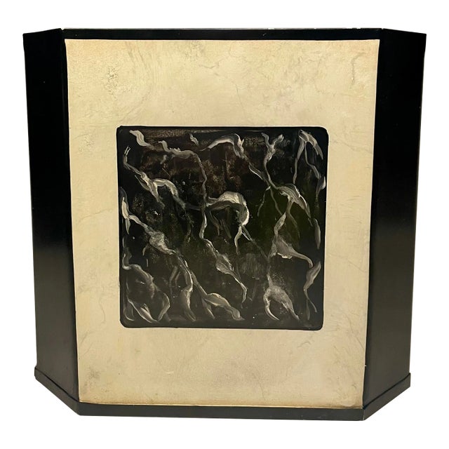 Italian Florentine Faux Marble Hand Painted Tole Cachepot For Sale