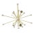 Italian Sputnik Chandelier in Brass and Ivory-Colored Aluminum, 1950s For Sale - Image 10 of 10