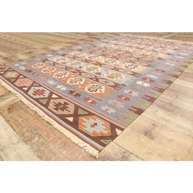 Vintage Persian Shiraz Kilim Rug - 05'07 X 08'07 For Sale In Dallas - Image 6 of 9