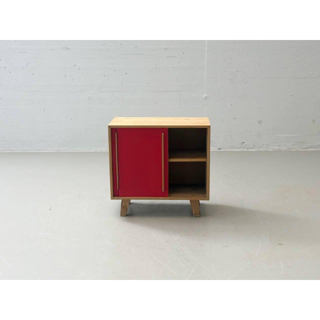 Mid-Century Modern Chest of Drawers with Red Sliding Doors from Stella Möbel, 1990s For Sale - Image 3 of 16