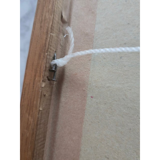 Mid 20th Century Signed Vintage Coastal Landscape Seascape Watercolor Painting With Beached Rowboat For Sale - Image 9 of 14