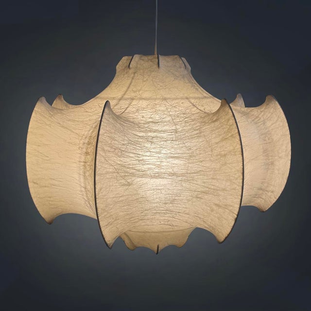 Italian Cocoon Chandelier Viscontea by Achille and Pier Giacomo Castiglioni for Flos, 1960s For Sale - Image 11 of 15
