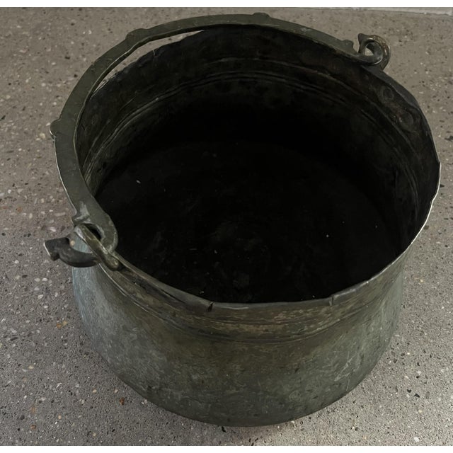 19th Century 19th Century Copper & Brass Cooking Bowl From the Arabian Desert For Sale - Image 5 of 7