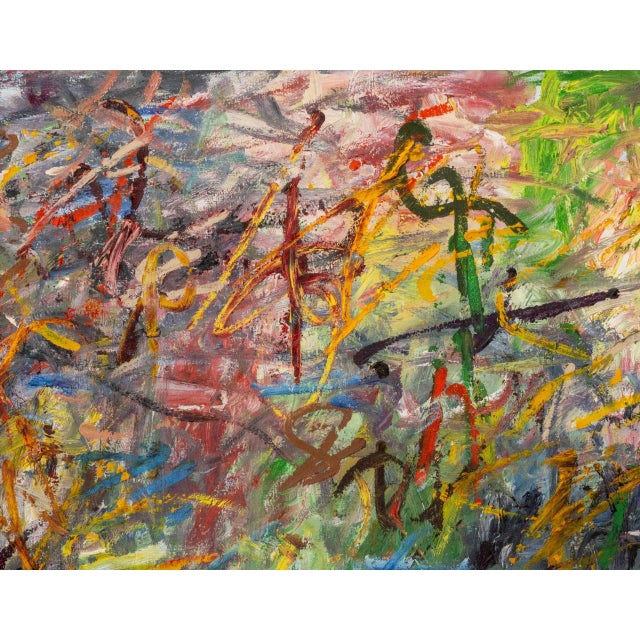 Textile Jean-Marie Haessle Untitled Oil on Canvas, 2007 For Sale - Image 7 of 10