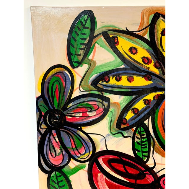 Peter Keil Monumental Expressionist Floral Still Life For Sale - Image 12 of 14