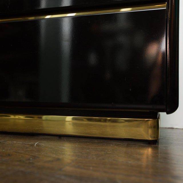 Lane Black Lacquer Nightstands A Pair Chairish