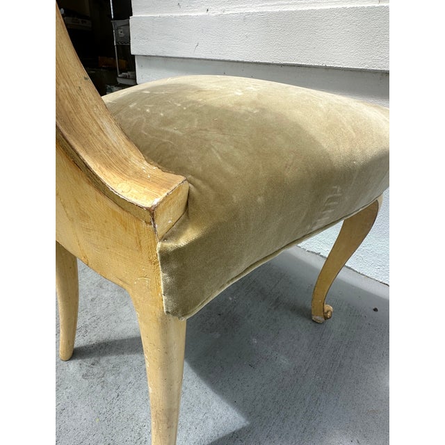 Wood Venetian Rococo Style Painted and Gilded Side Chair For Sale - Image 7 of 15