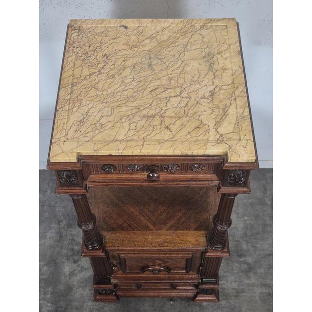 Brown Henry II Walnut Bedside Table For Sale - Image 8 of 9