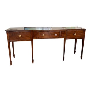 Wright Table Company Mahogany Serpentine Console For Sale