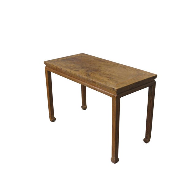 40" Long Elm Square-Corner Table For Sale - Image 4 of 6