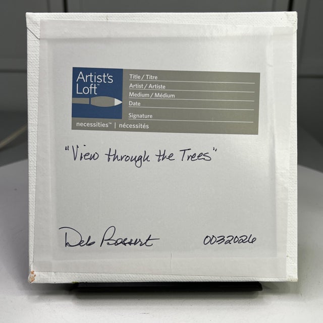 Paint "View Through the Trees" Contemporary Original Impressionist Style Landscape Painting by Deb Bossert For Sale - Image 7 of 7