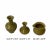 Chinoiserie 3 X Chinese Clay Ceramic Khaki Color Wu Ware Small Vase Set For Sale - Image 3 of 4