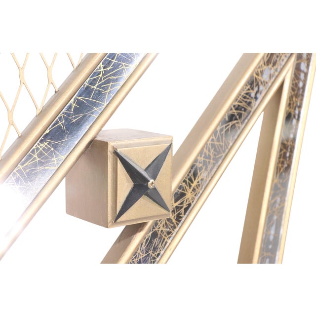 Gold Mid 20th Century Matched Pair of Illinois Molding Co. Fabulous Fifties Shadow Box Mirrors For Sale - Image 8 of 11