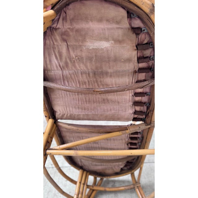 Camel Sweet Vintage Rattan Loveseat For Sale - Image 8 of 8