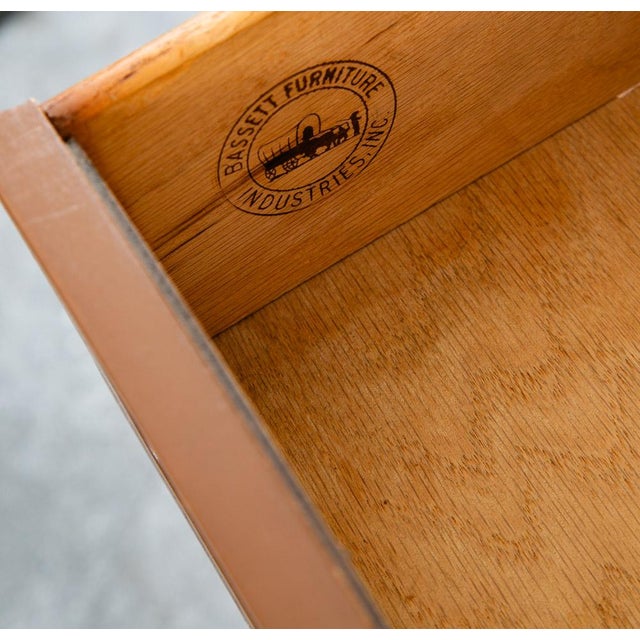 Vintage Dresser Credenza 9 Drawer Bassett Cherry For Sale In Sacramento - Image 6 of 12