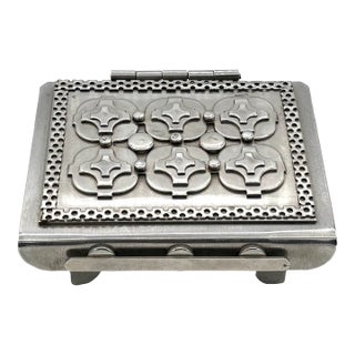 Stanley Szwarc Stainless Steel Folk Art Box For Sale