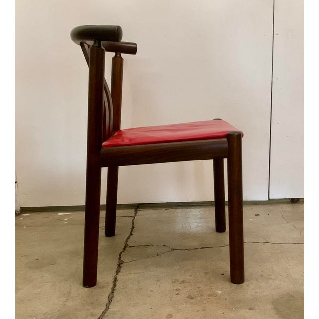 Vintage Mid Century Teak Dining Chairs Attributed to B Hans J.Frydendal for Boltinge, Set of 3 For Sale - Image 9 of 14