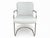 1960s Set of 4 Bauhaus-Style Chrome Cantilever Dining Chairs in Oyster Upholstery For Sale - Image 5 of 16