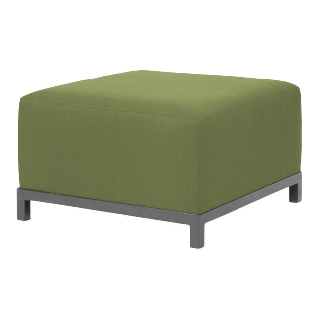 Kenneth Ludwig Chicago Urban Patio Ottoman in Green For Sale