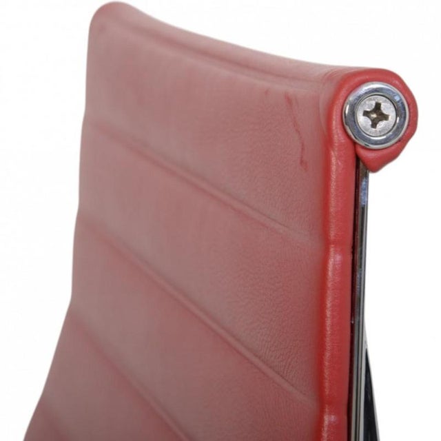 EA-109 Chair in Red Leather by Charles and Ray Eames, 2007 For Sale - Image 12 of 18