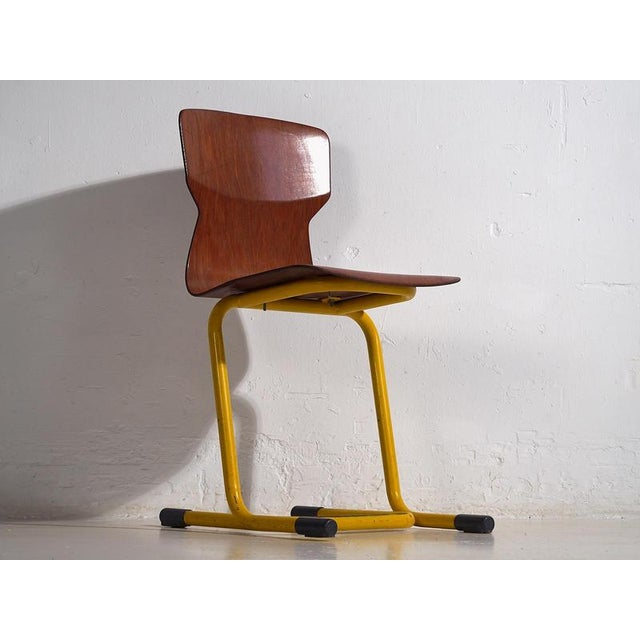 Vintage Yellow Dining Room Chairs, 1950, Set of 4 For Sale - Image 11 of 12